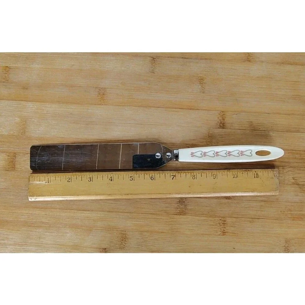 Vintage Androck stainless steel Frosting Spreader White With Hearts